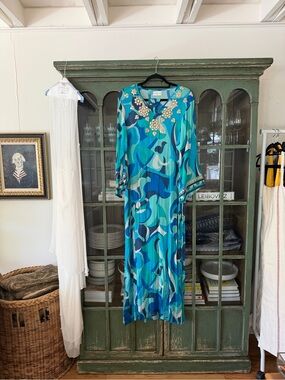 Miss June Paris Embellished Maxi Kaftan Resort Dress perfect condition!